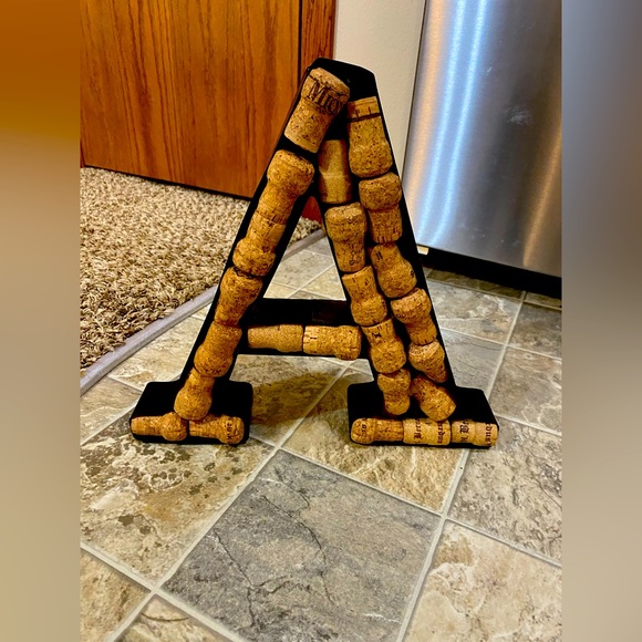 Other - “A” letter metal with wine corks